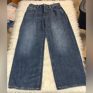 Good American women’s Relaxed Wide-Leg Indigo Jeans